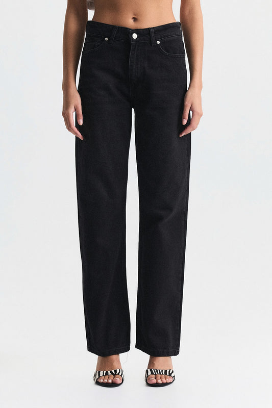 Yüksek Bel Straight Fit Jean