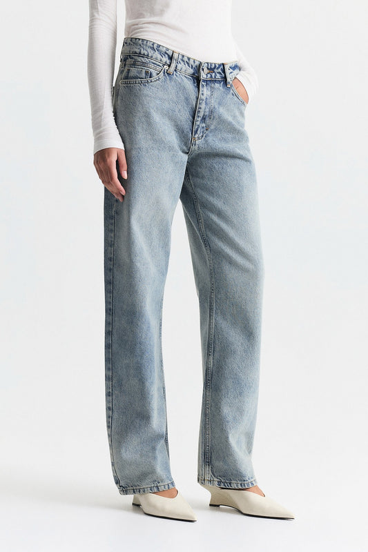 Yüksek Bel Straight Fit Jean
