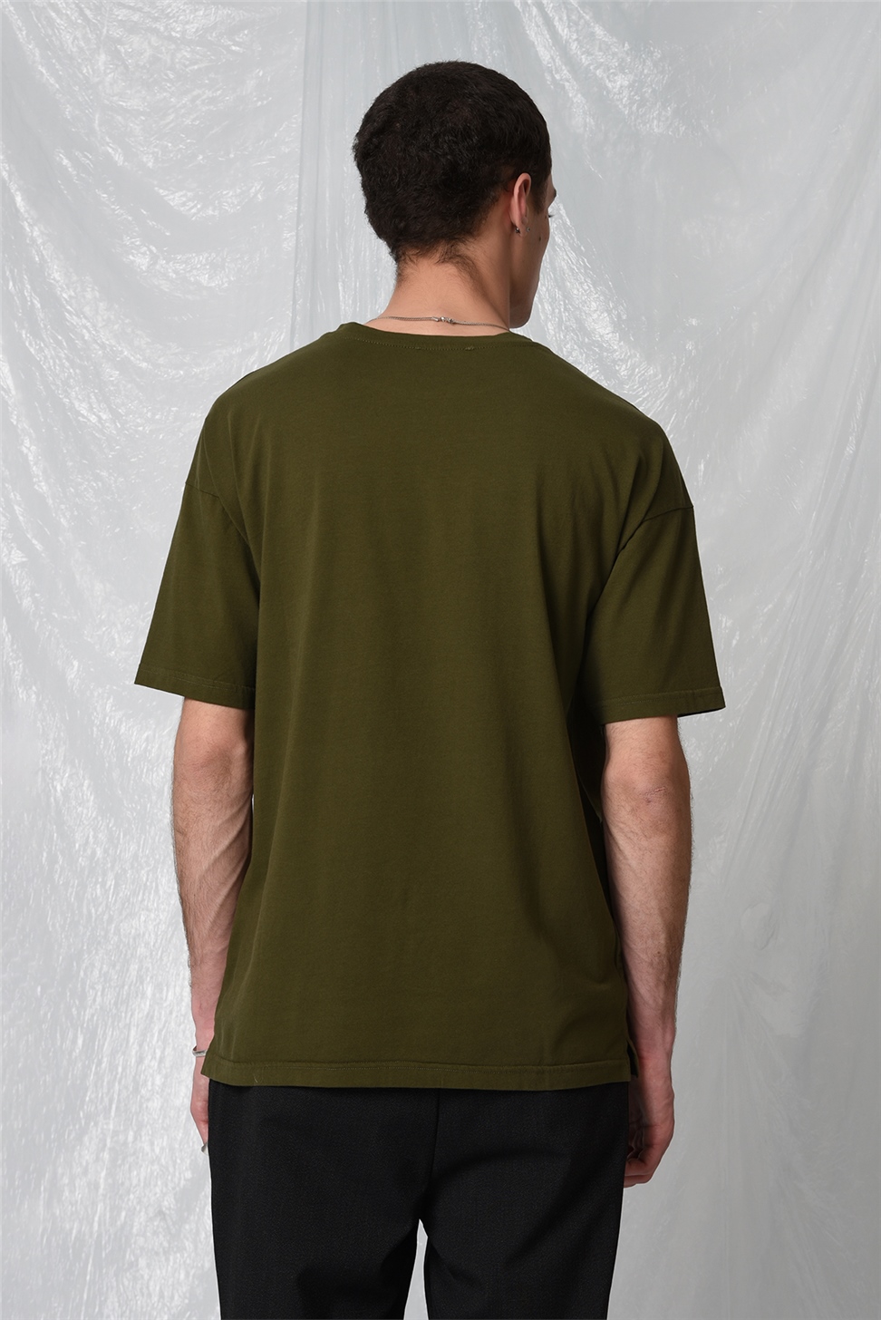 Antioch Men Haki Oversize Cep Detaylı T-Shirt