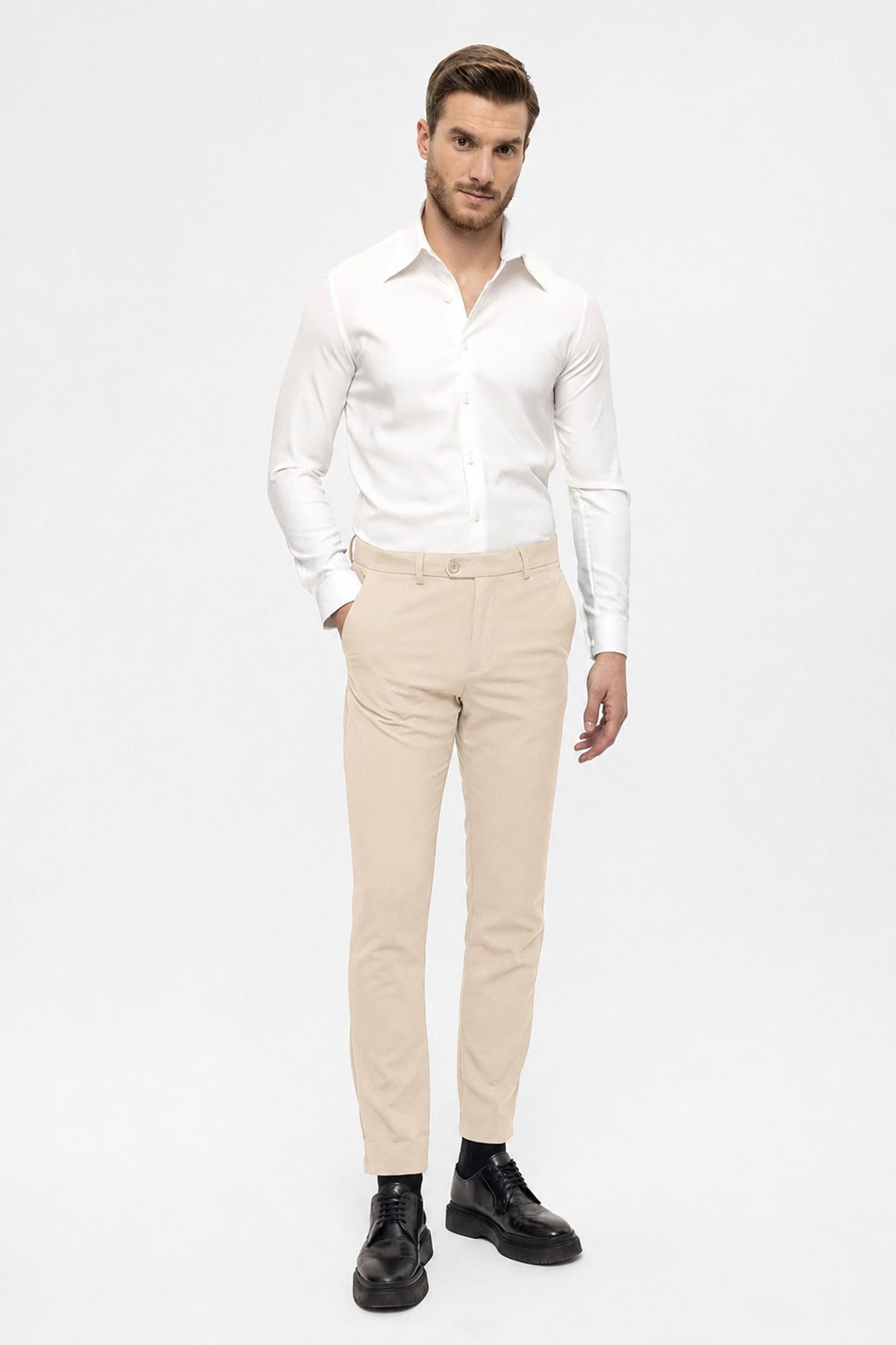 Erkek Aksesuar Detaylı Slim Fit Pantolon