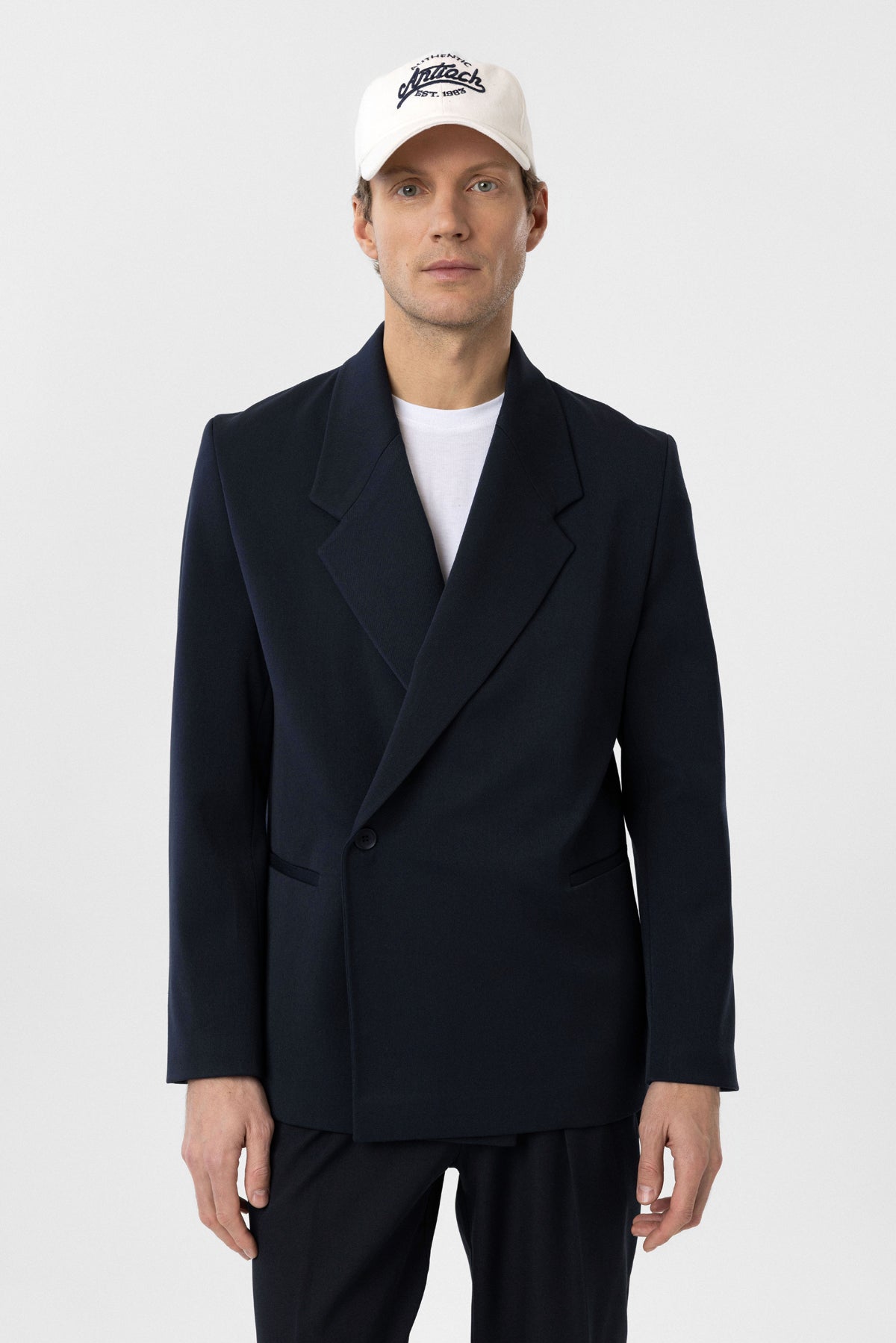 Kruvaze Kapama Fleto Cepli Erkek Blazer Ceket