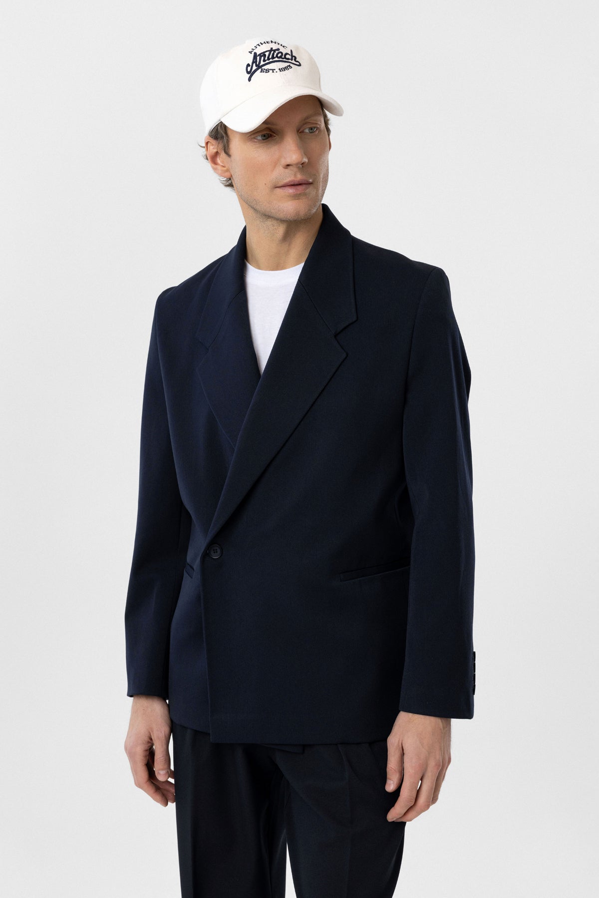 Kruvaze Kapama Fleto Cepli Erkek Blazer Ceket