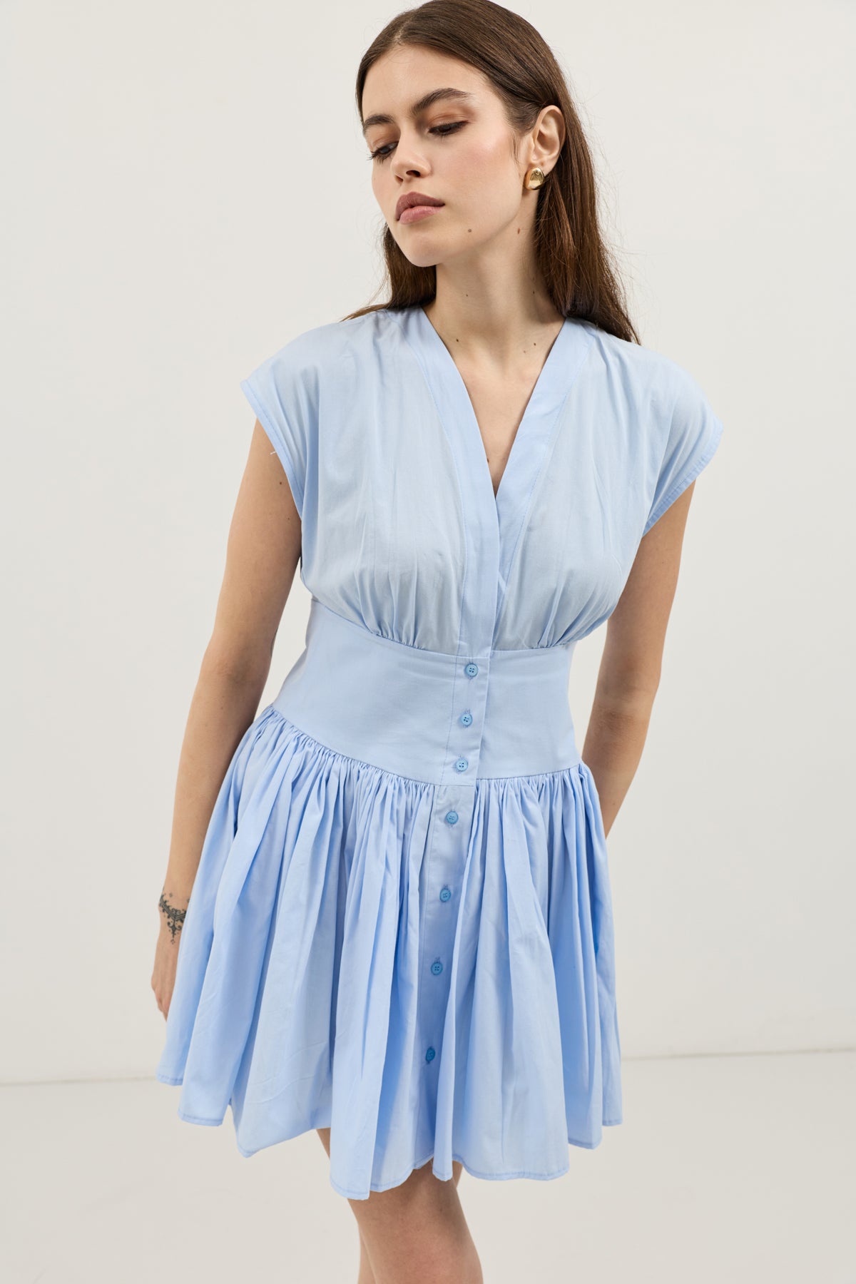 Mini Poplin Kadın Elbise