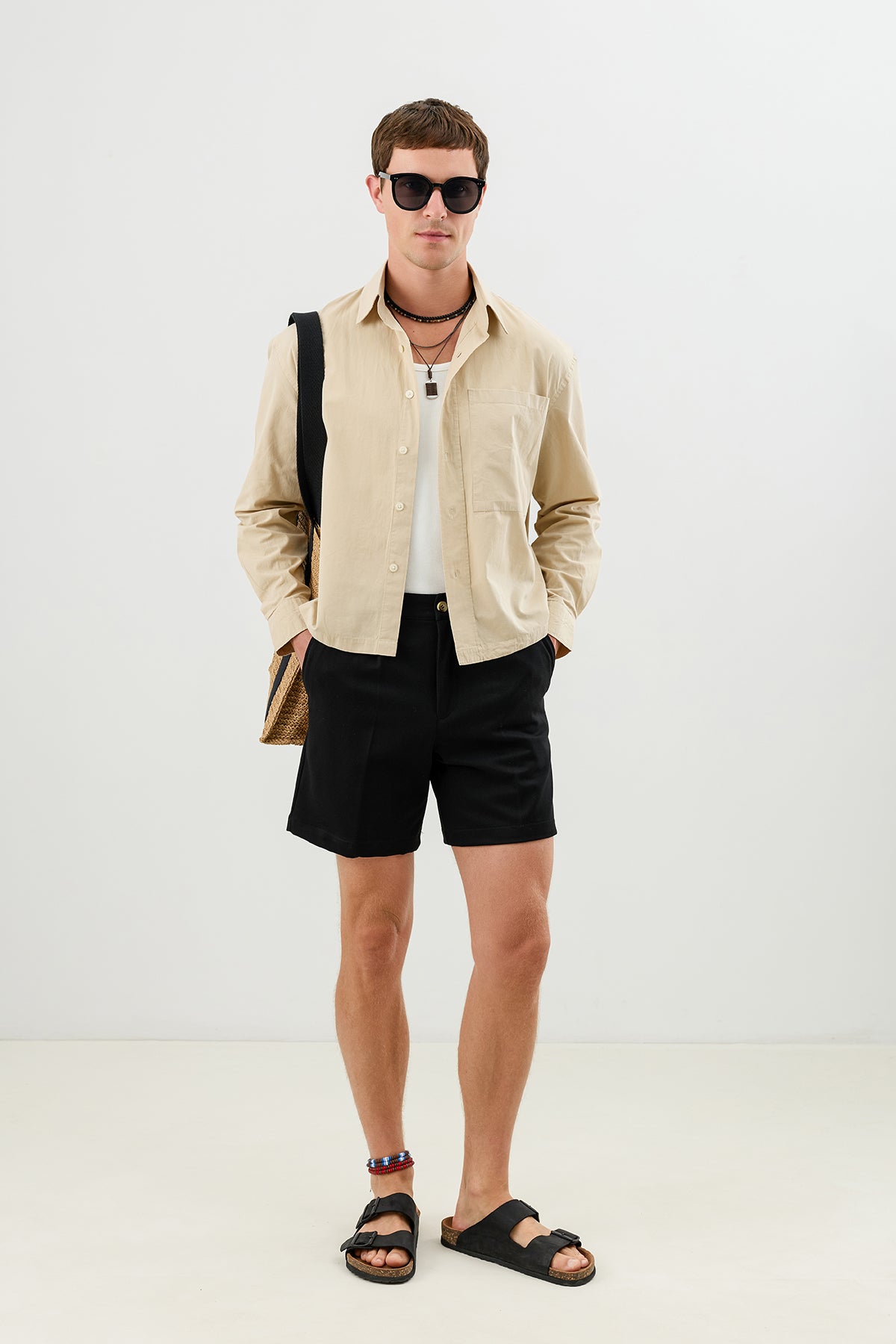 Modal Karışımlı Crop Fit Erkek Gömlek