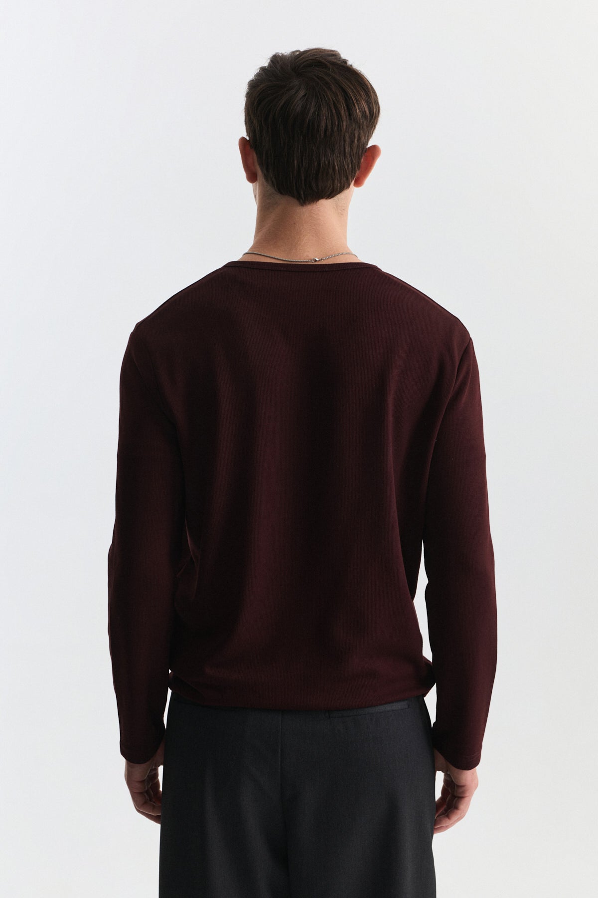 100% Pamuk Düğmeli Yaka Fitilli T-Shirt