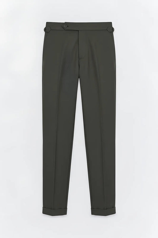 Yüksek Bel Regular Fit Erkek Pantolon - on gorunum