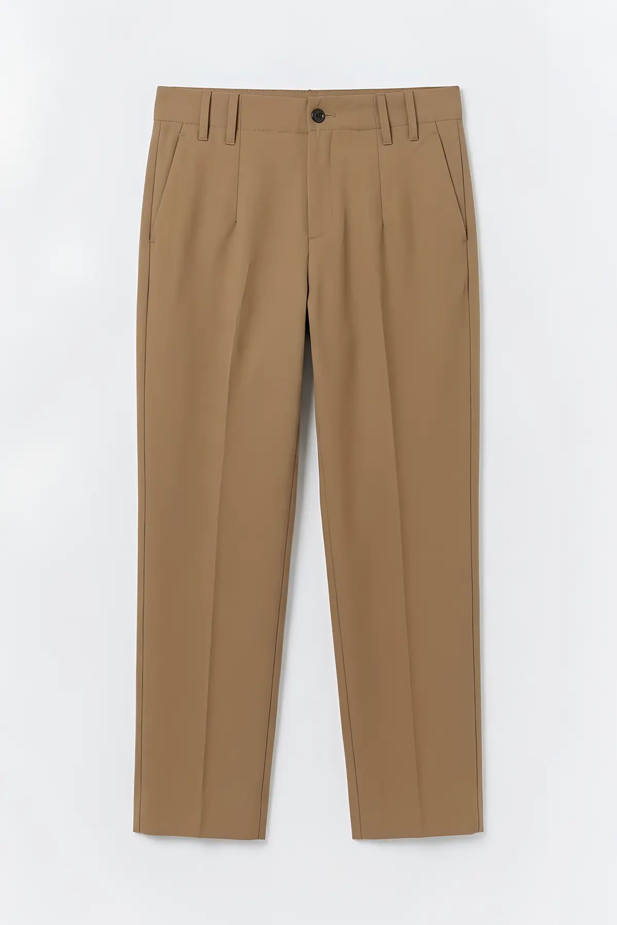 Yüksek Bel Straight Fit Erkek Pantolon - on gorunum