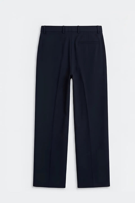 Çift Pileli Baggy Fit Erkek Pantolon - arka gorunum