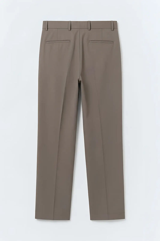 Çift Pileli Baggy Fit Erkek Pantolon - arka gorunum