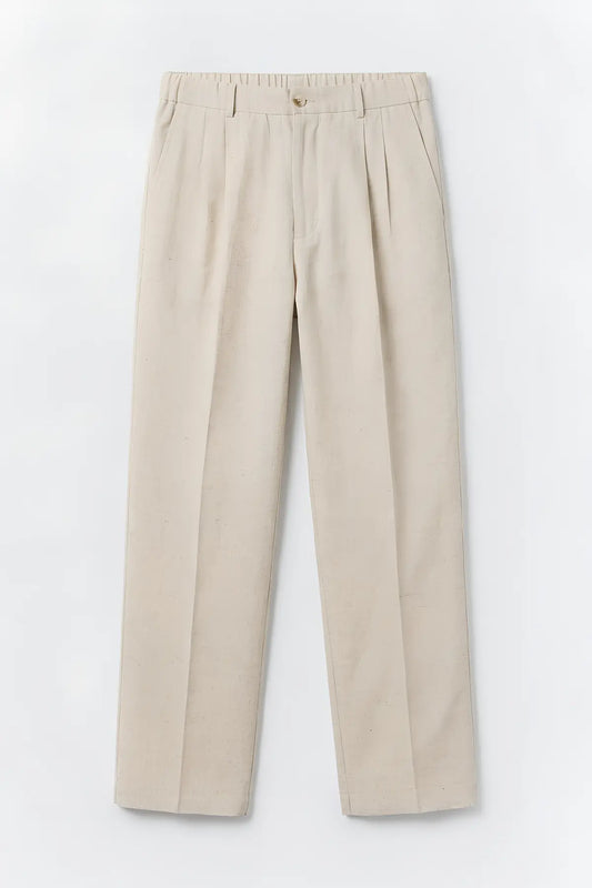 Antioch Keten Karışımlı Erkek Baggy Pantolon - on gorunum