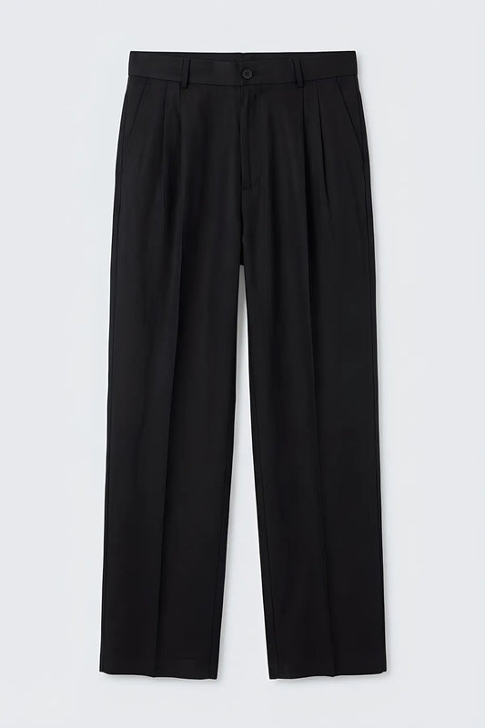 Antioch Keten Karışımlı Erkek Baggy Pantolon - on gorunum