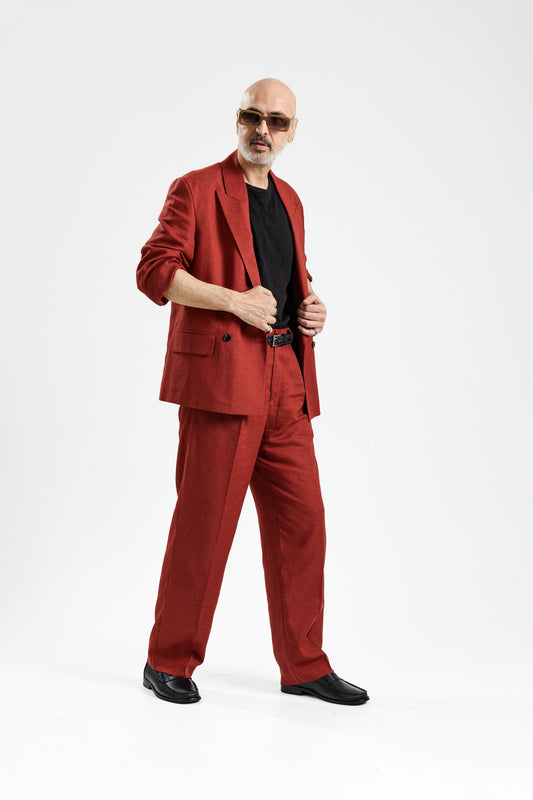 Antioch Keten Karışımlı Erkek Baggy Pantolon