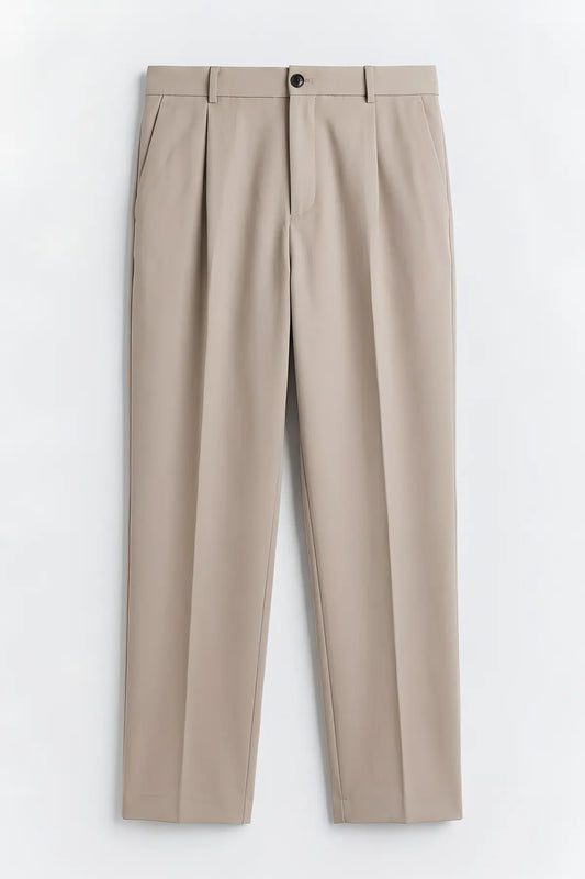 Relax Fit Pilili Erkek Pantolon - on gorunum