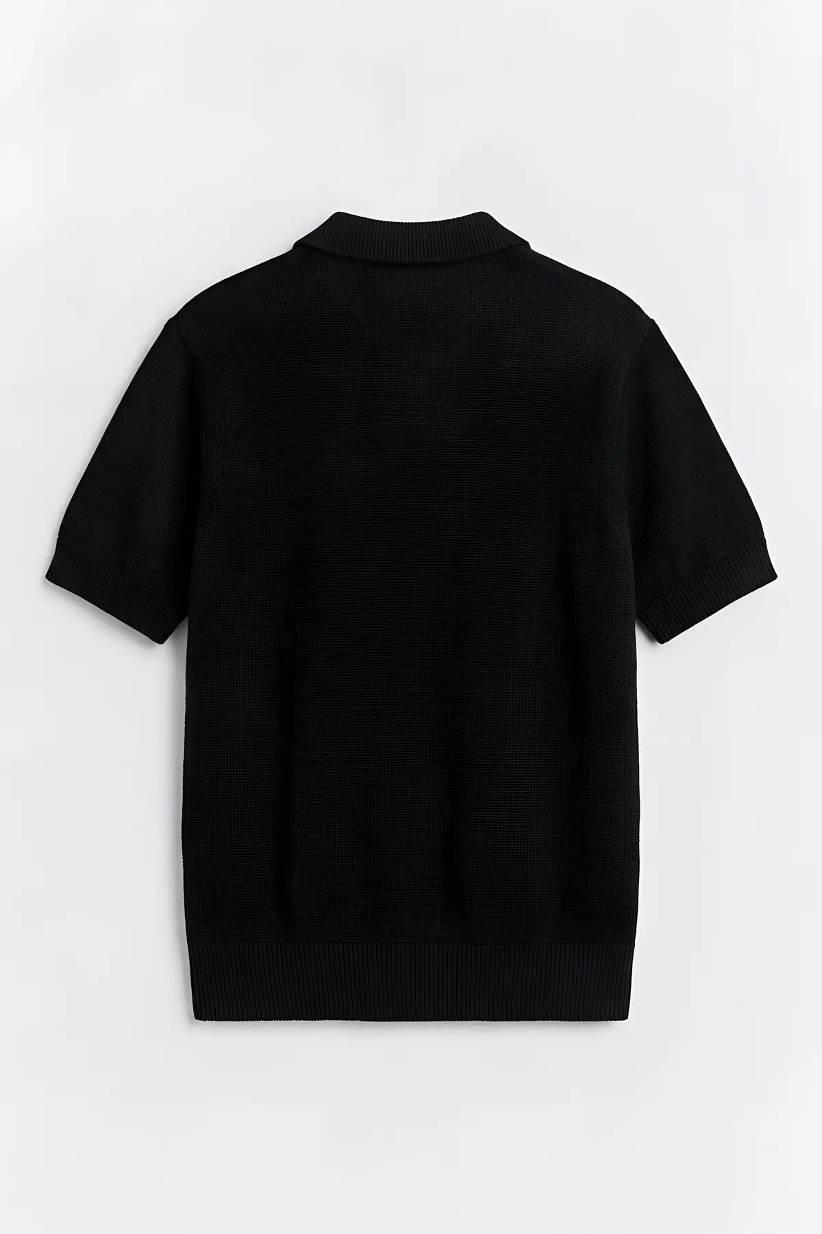 100% Pamuk Polo Yaka Triko T-Shirt - arka gorunum