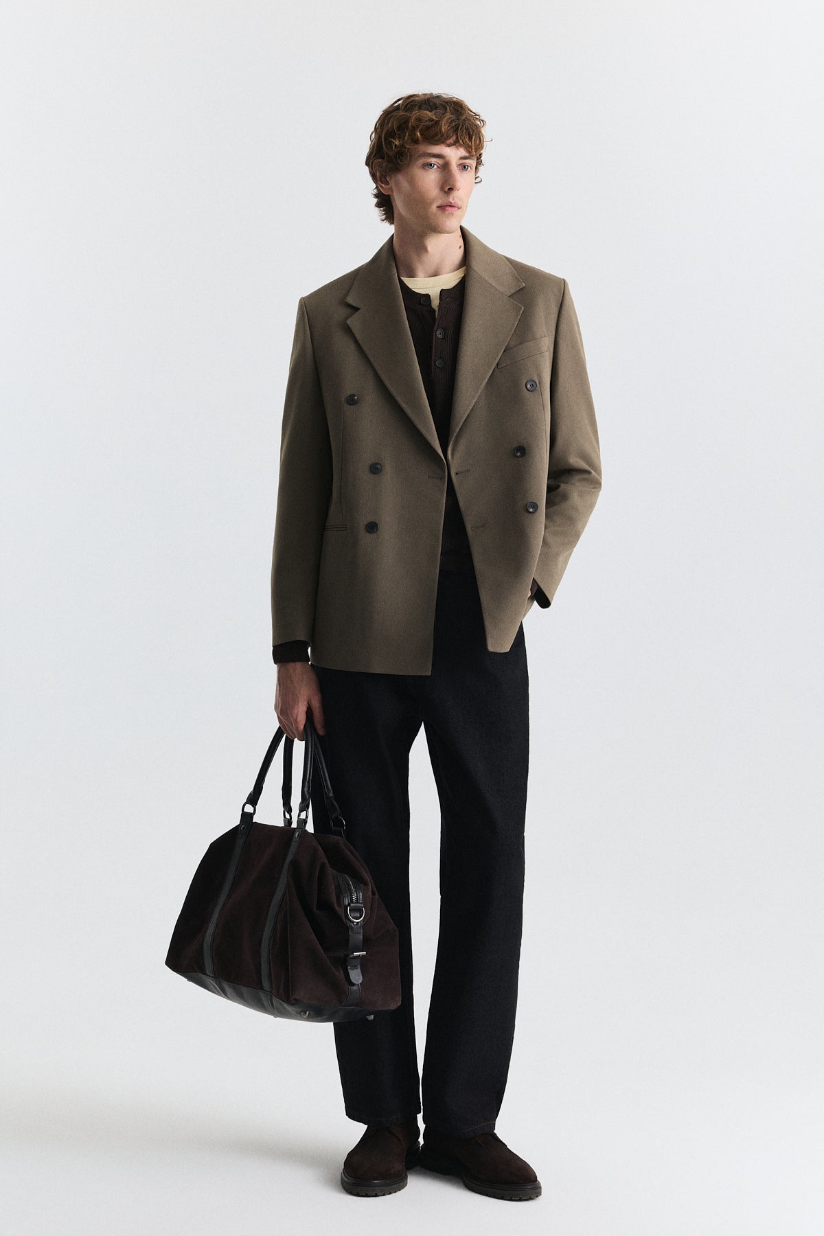 Antioch Relax Fit Kruvaze Erkek Blazer Ceket