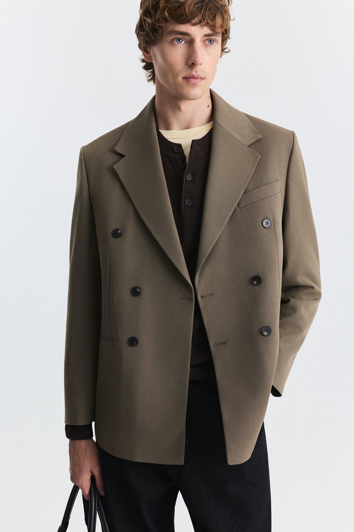 Antioch Relax Fit Kruvaze Erkek Blazer Ceket