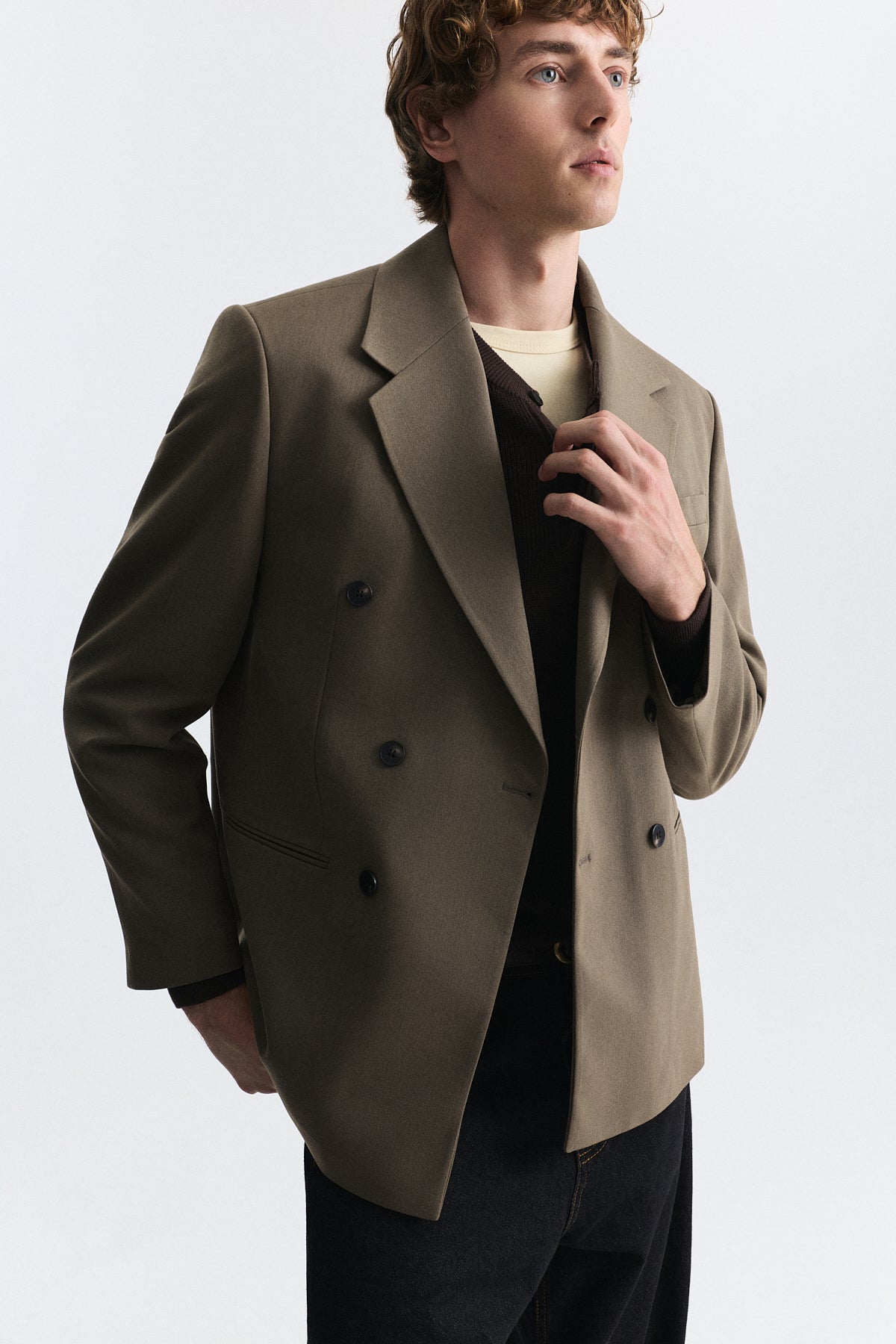 Antioch Relax Fit Kruvaze Erkek Blazer Ceket