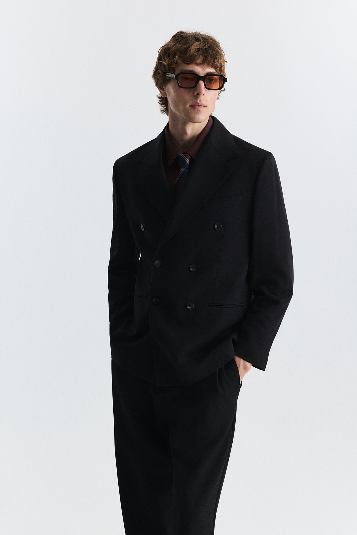Antioch Relax Fit Kruvaze Erkek Blazer Ceket