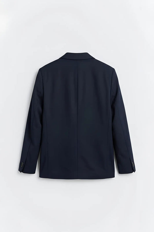 Relax Fit Kruvaze Erkek Blazer Ceket - arka gorunum