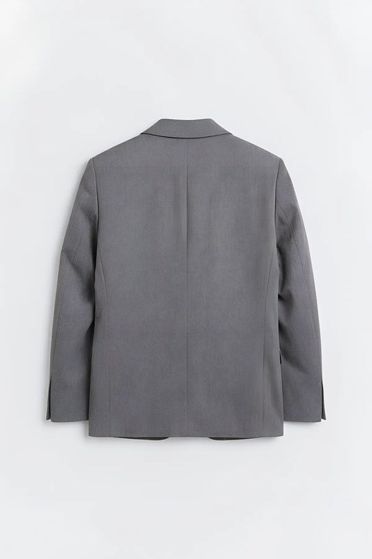 Relax Fit Kruvaze Erkek Blazer Ceket - arka gorunum
