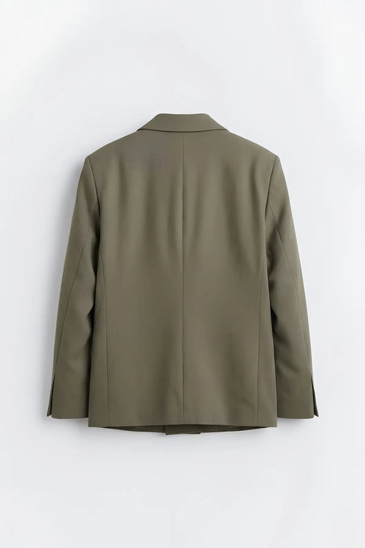 Relax Fit Kruvaze Erkek Blazer Ceket - arka gorunum