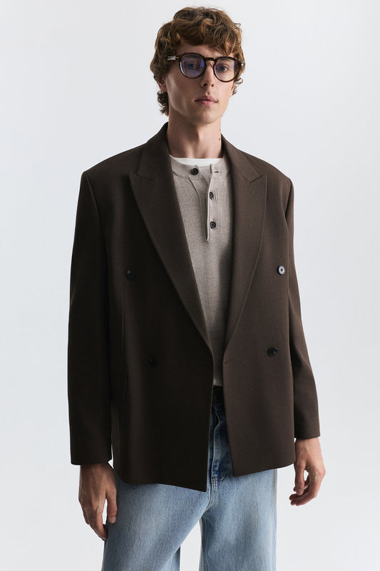 Relax Fit Kruvaze Erkek Blazer Ceket