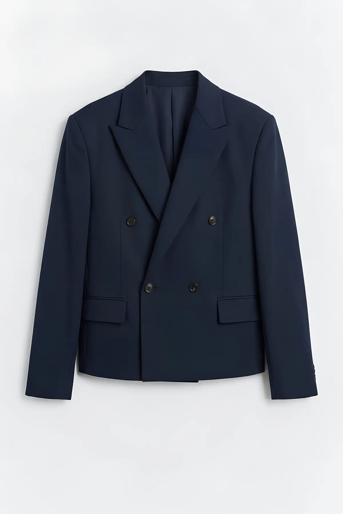 Antioch Kruvaze Relax Crop Fit Blazer Ceket - on gorunum