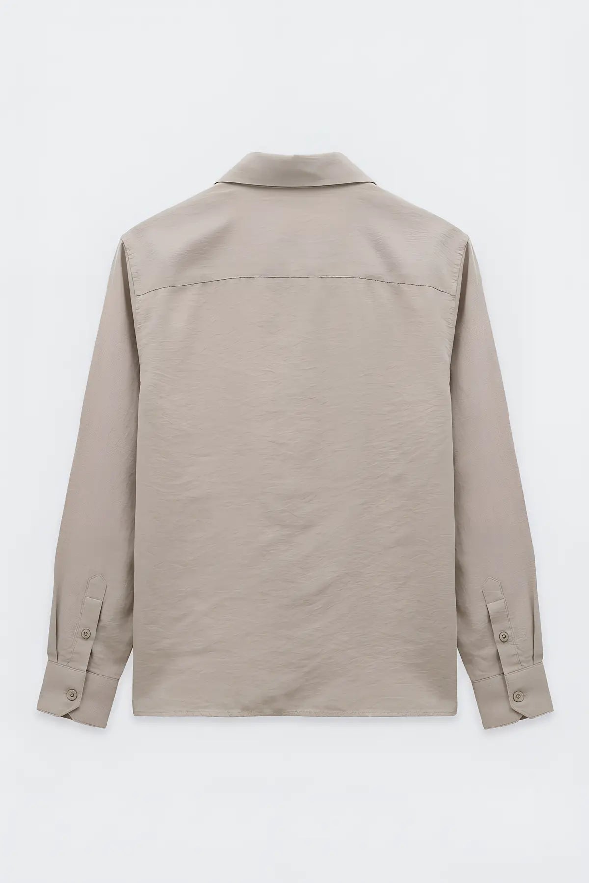Antioch Lyocell Karışımlı Geniş Yaka Erkek Gömlek - arka gorunum
