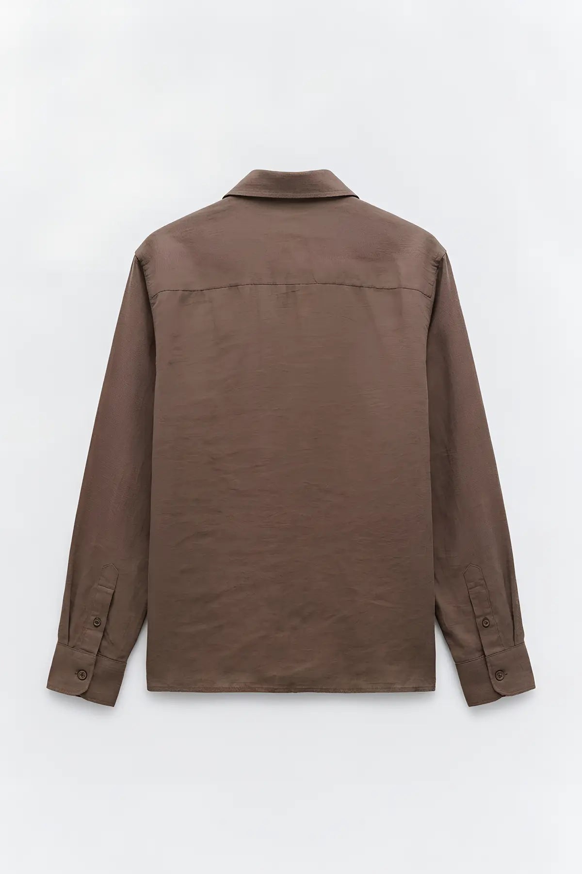 Antioch Lyocell Karışımlı Geniş Yaka Erkek Gömlek - arka gorunum
