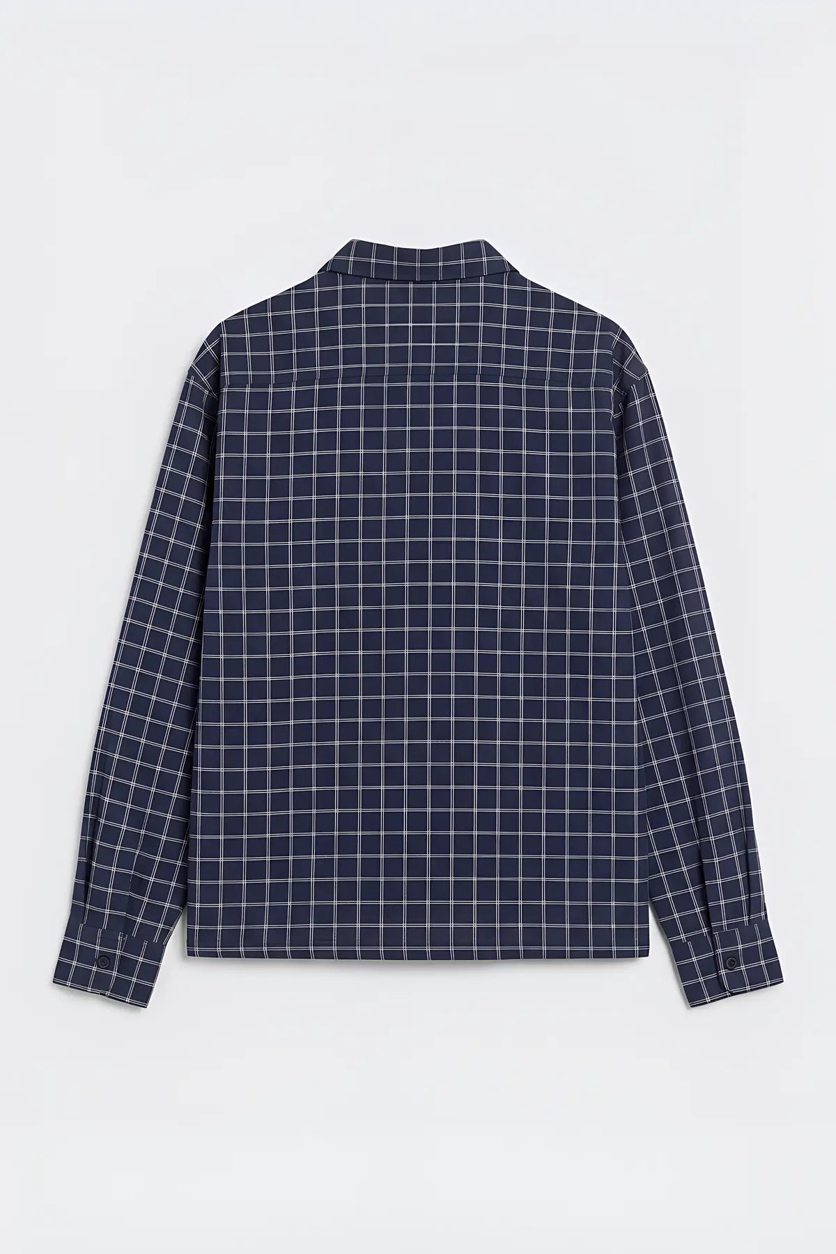 Boxy Fit Kareli Gömlek - arka gorunum