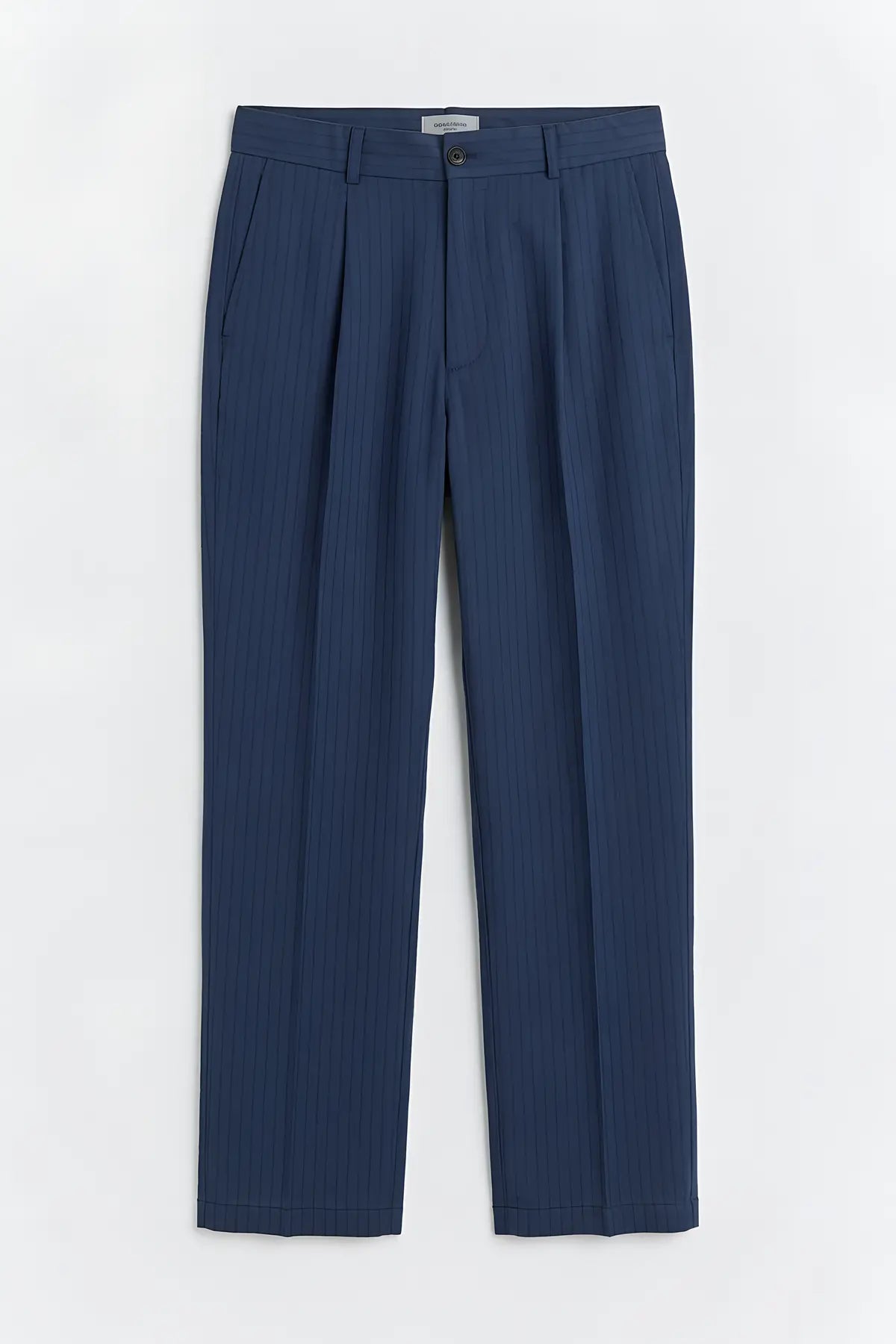 Modal Karışımlı Çizgili Relaxed Erkek Pantolon - on gorunum