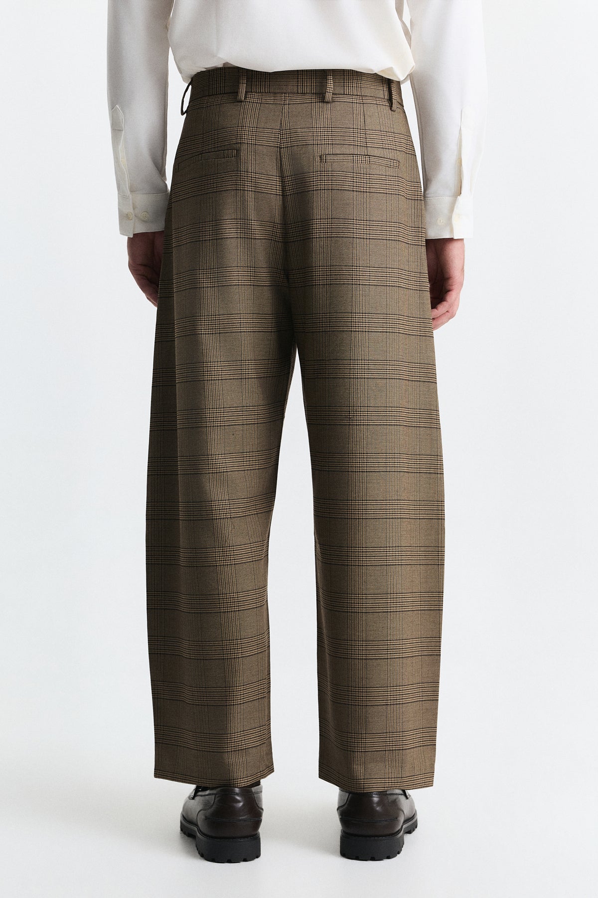 Barrel Fit Ekose Pantolon