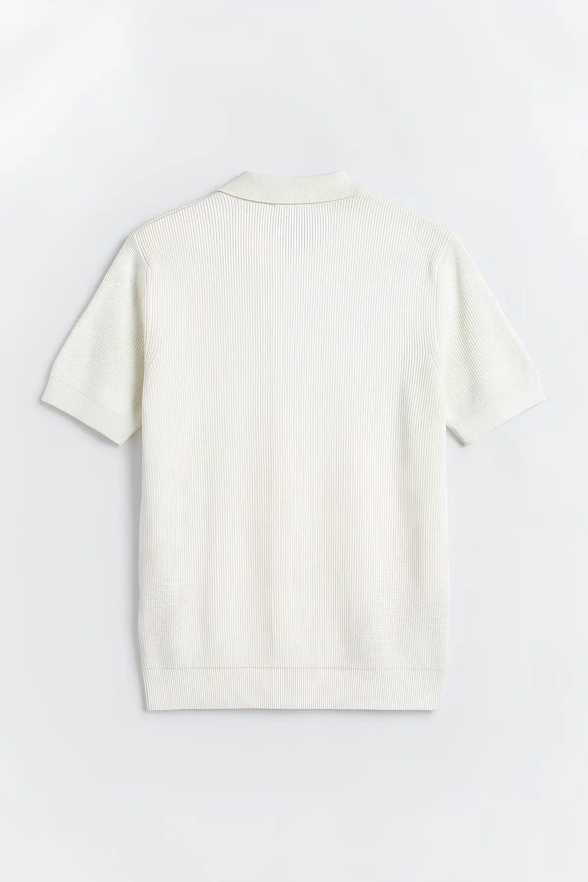 Antioch Comfort Slim Fermuarlı Erkek Triko T-Shirt - arka gorunum
