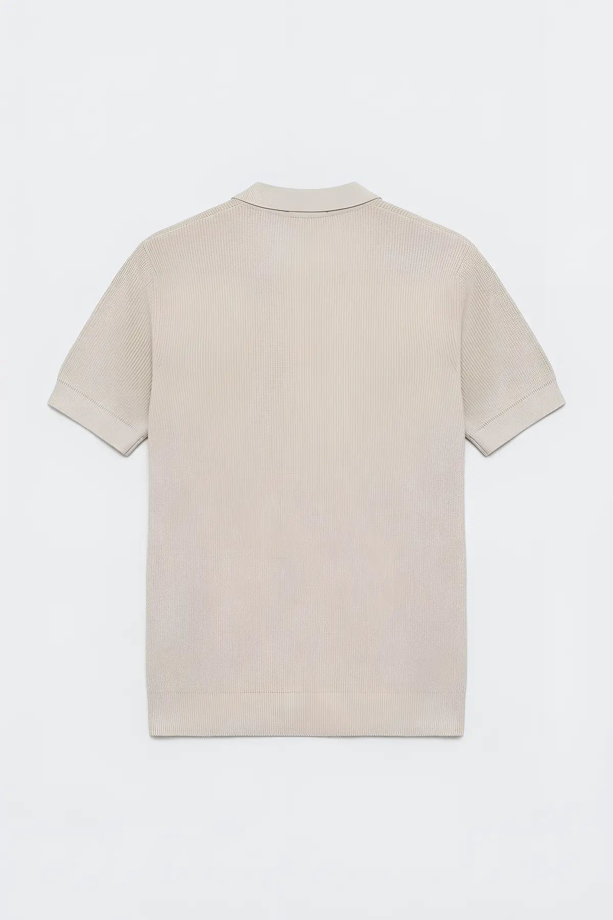 Antioch Comfort Slim Fermuarlı Erkek Triko T-Shirt - arka gorunum