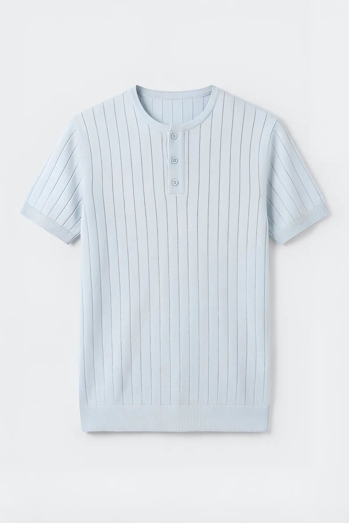 Dokulu Erkek Triko T-Shirt - on gorunum