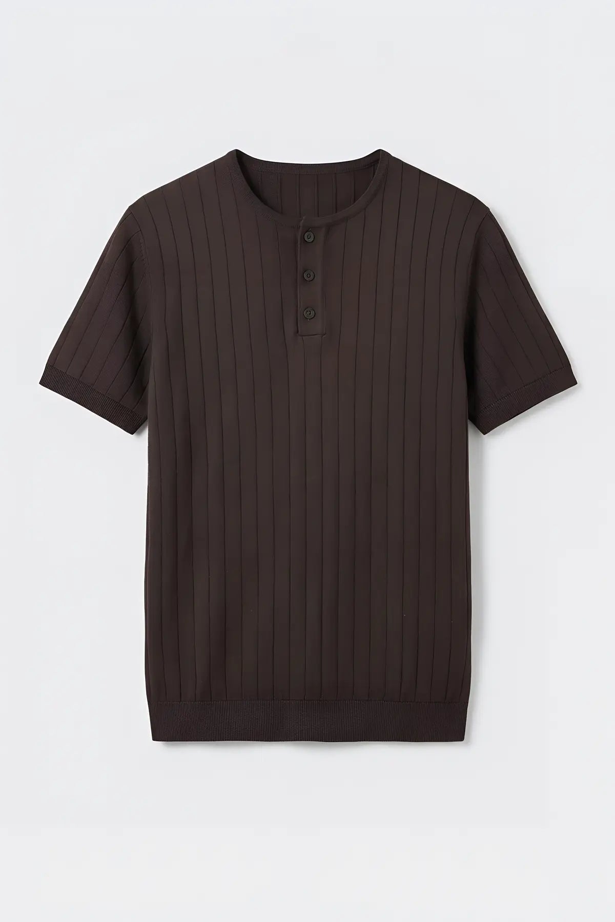 Dokulu Erkek Triko T-Shirt - on gorunum