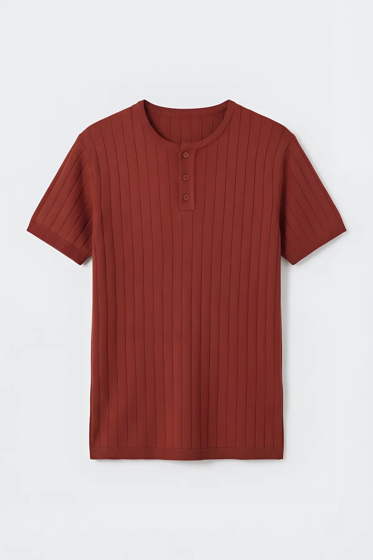 Dokulu Erkek Triko T-Shirt - on gorunum