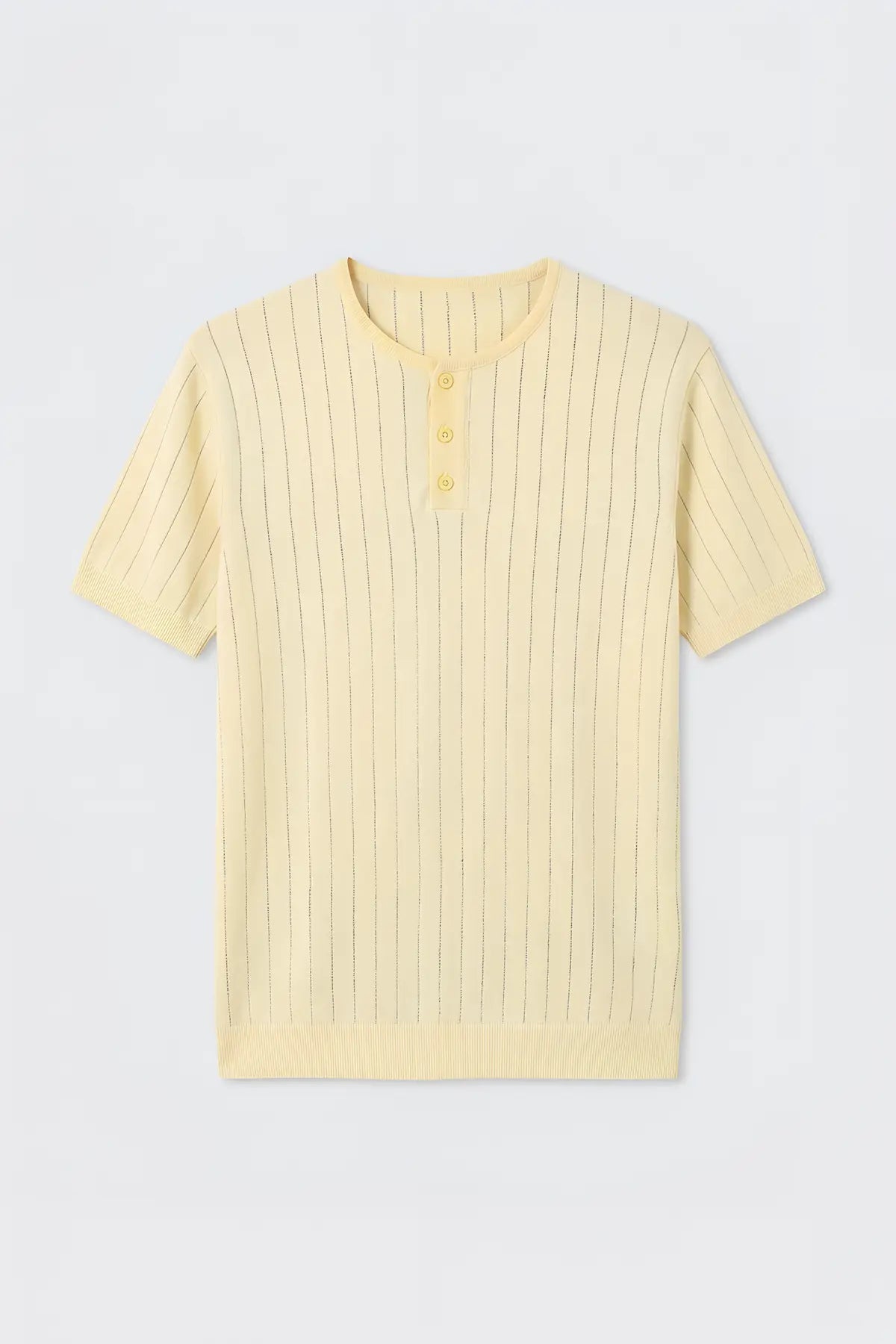 Dokulu Erkek Triko T-Shirt - on gorunum
