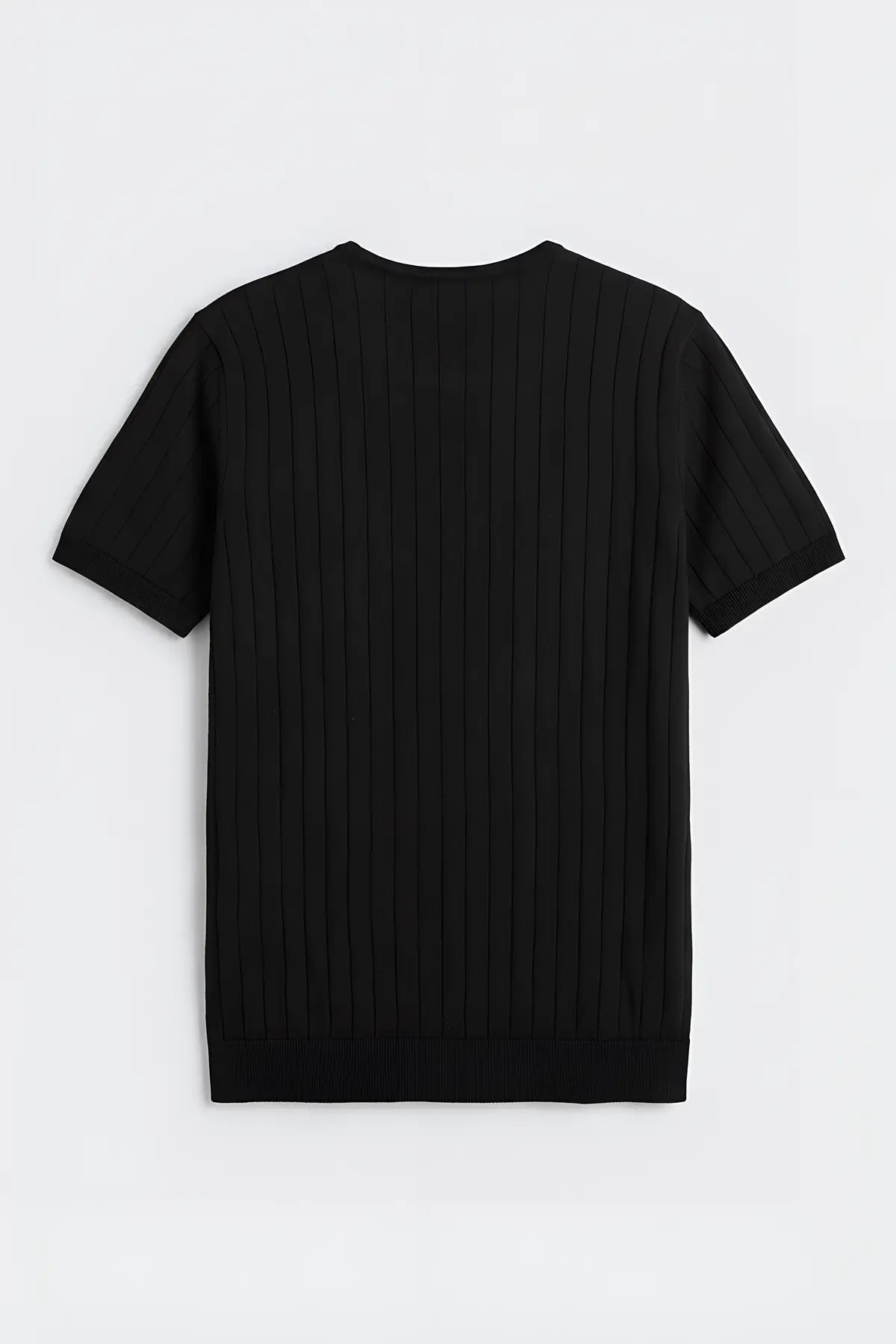 Dokulu Erkek Triko T-Shirt - arka gorunum