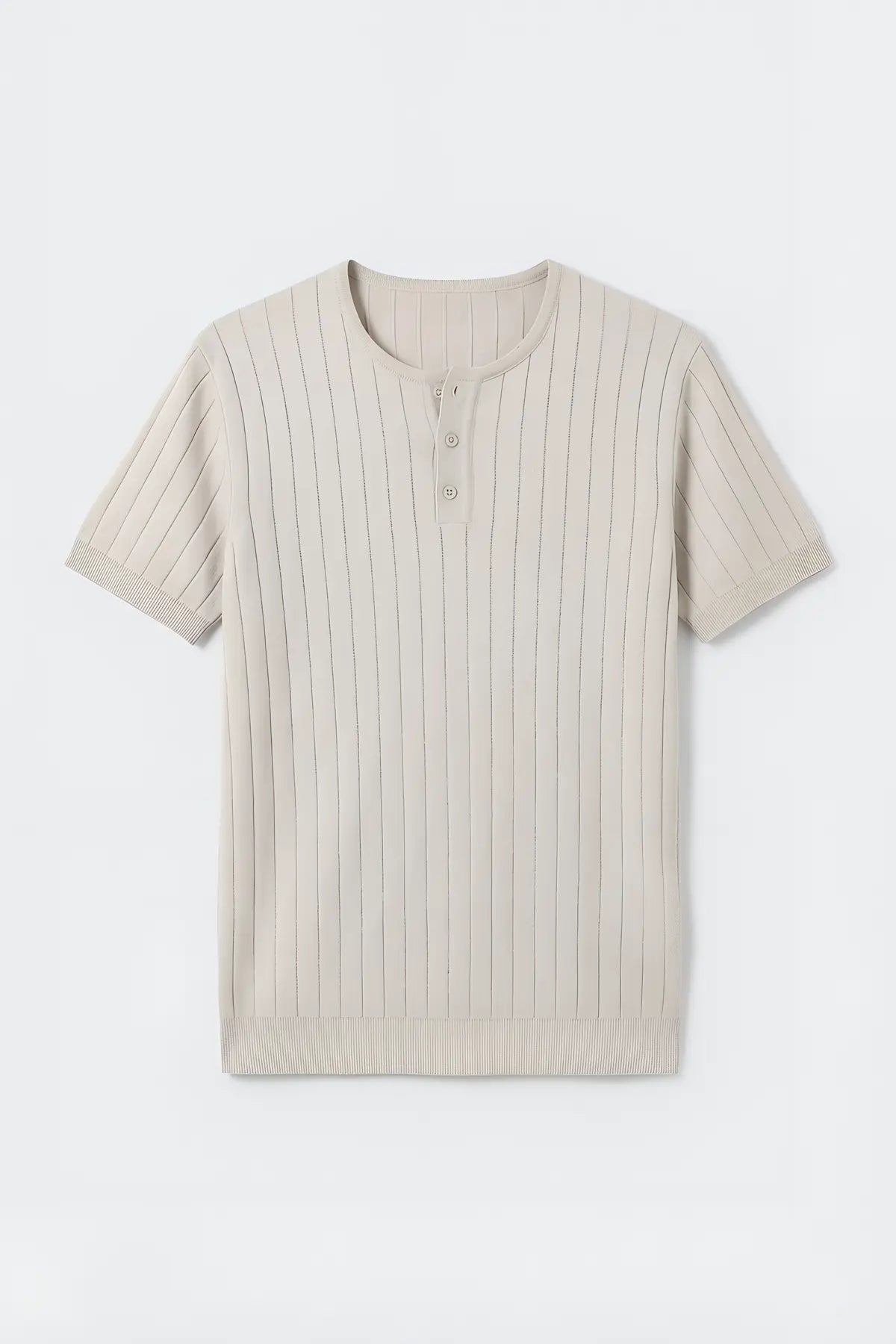Dokulu Erkek Triko T-Shirt - on gorunum