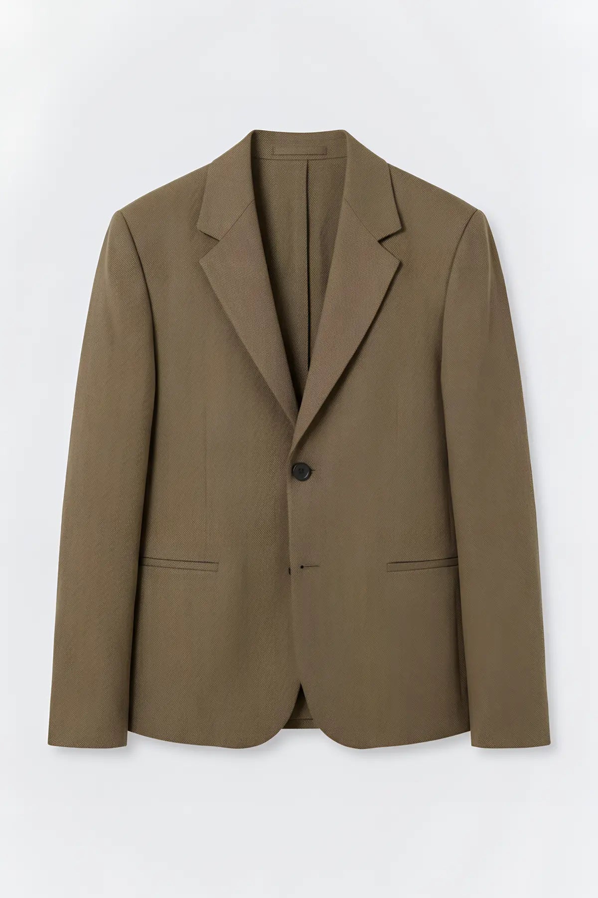 Antioch Keten Karışımlı Balıksırtı Desenli Erkek Blazer Ceket - on gorunum