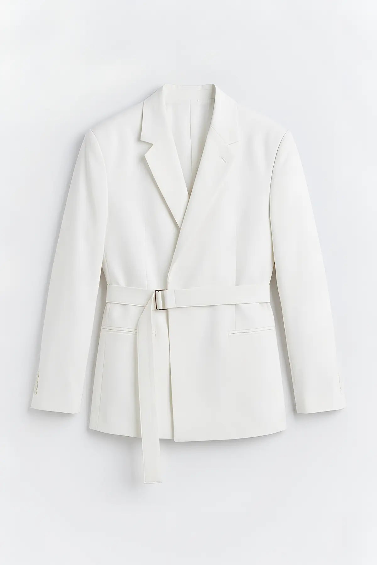 Relax Fit Kuşaklı Blazer Ceket - on gorunum