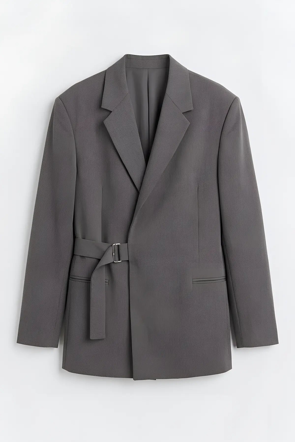 Relax Fit Kuşaklı Blazer Ceket - on gorunum