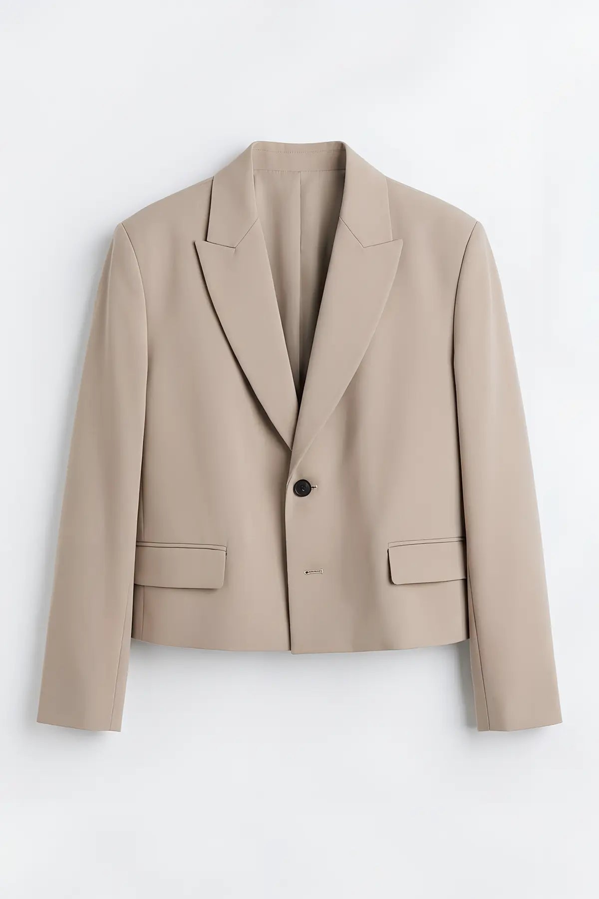 Crop Fit Blazer Ceket - on gorunum