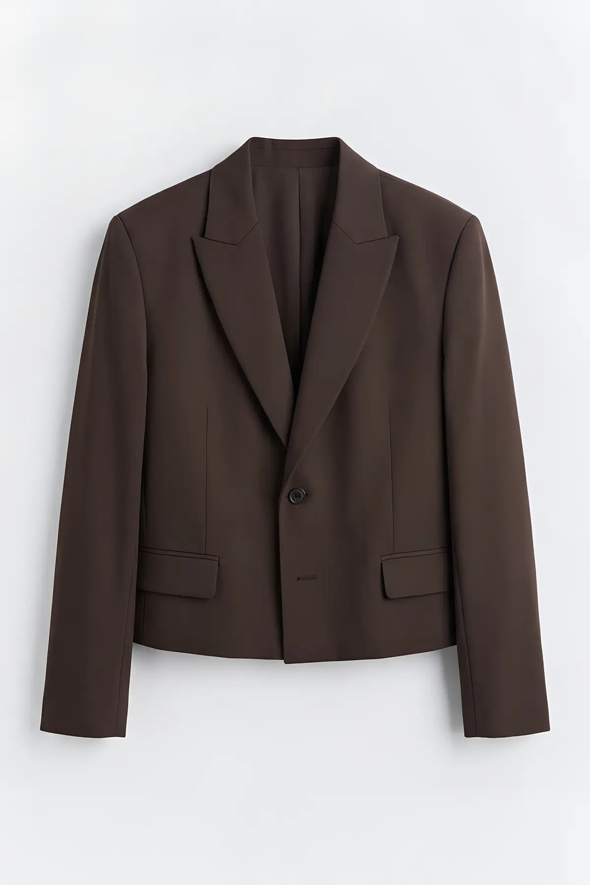 Crop Fit Blazer Ceket - on gorunum