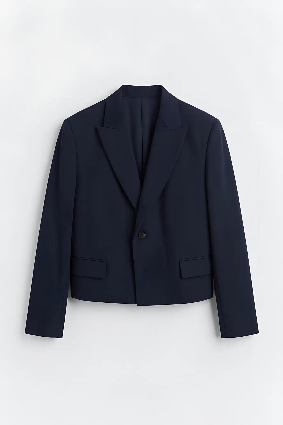 Crop Fit Blazer Ceket - on gorunum