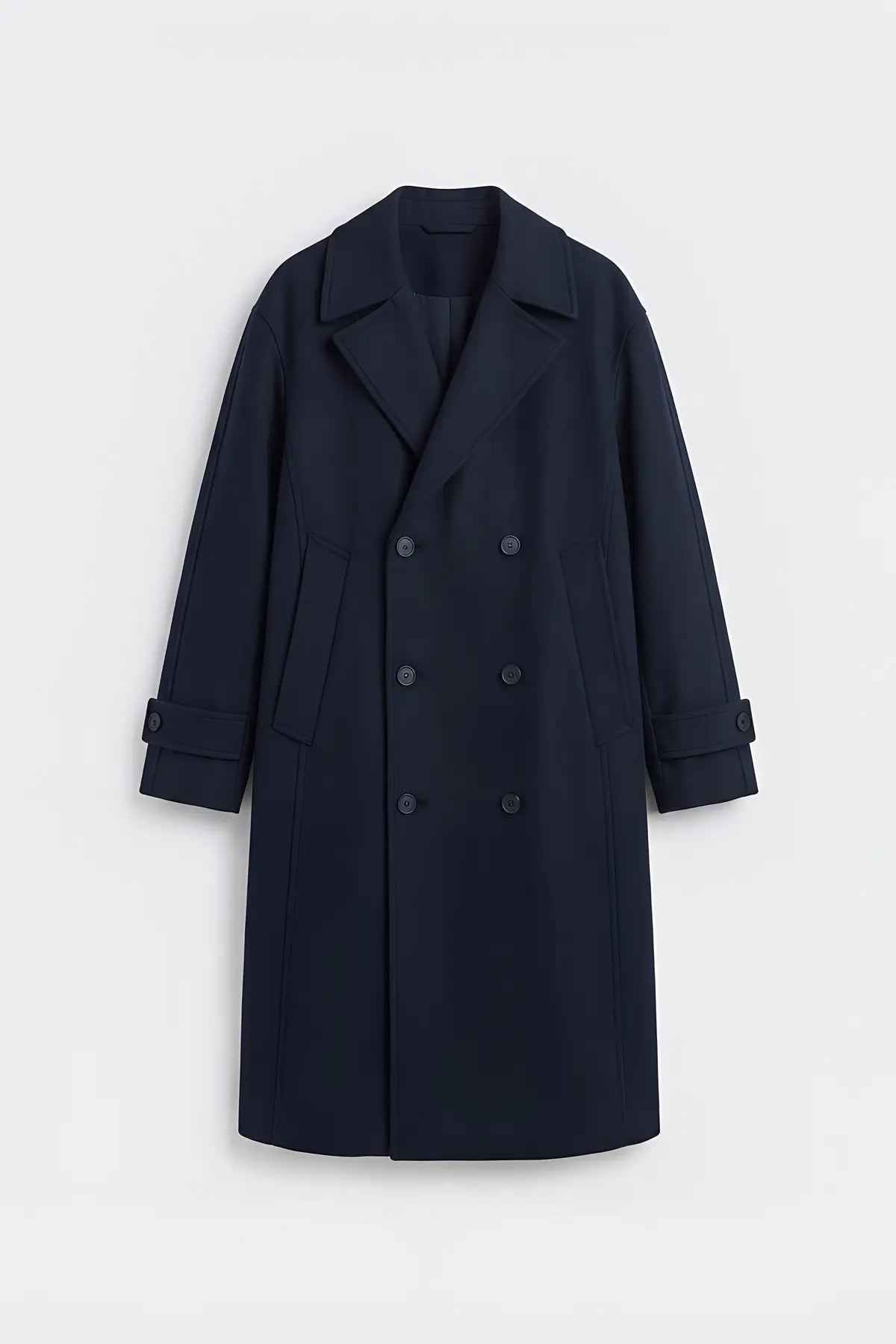 Uzun Relaxed Fit Trençkot - on gorunum