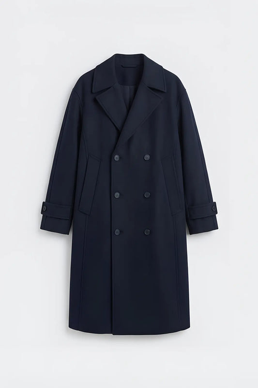 Uzun Relaxed Fit Trençkot - on gorunum