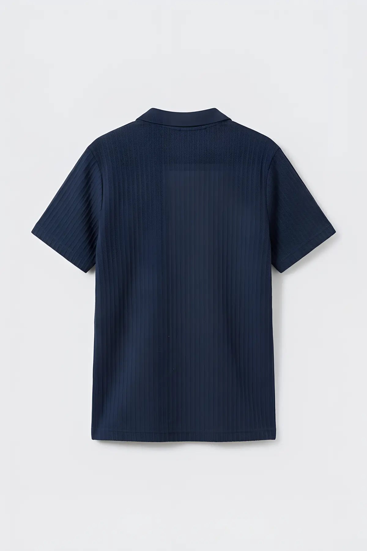 Antioch Dokulu Örme Polo Yaka Erkek T-Shirt - arka gorunum