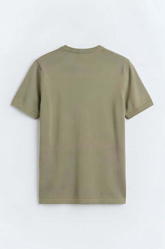 Dokulu Erkek T-Shirt - arka gorunum